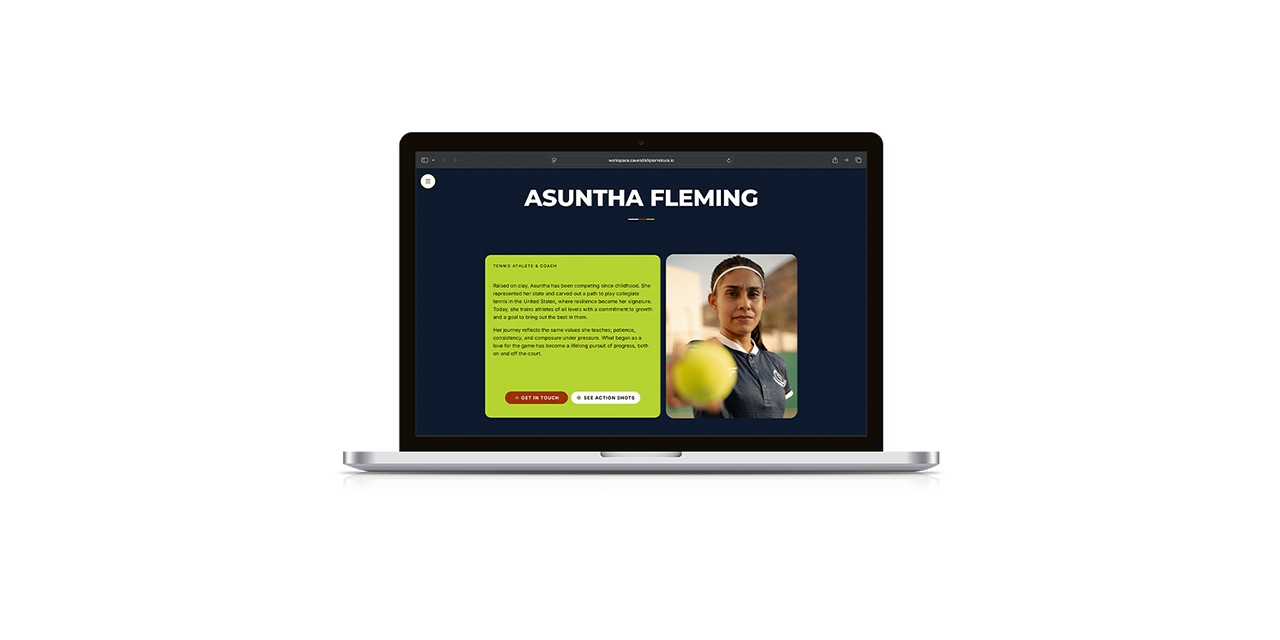 Asuntha Fleming portfolio — screenshot 01